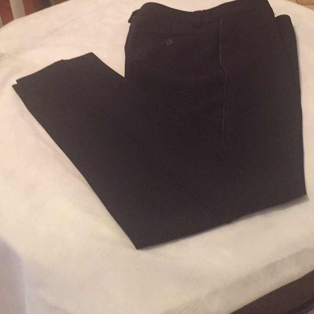 NWOT Black dress pant with piping along outer leg